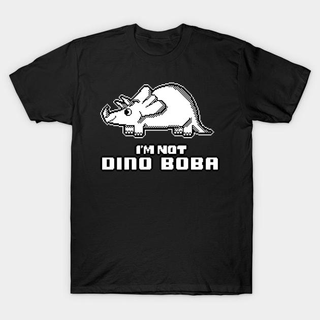 pixel art : is triceratops dino boba? T-Shirt by pixel eats sugar